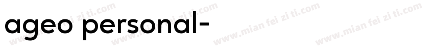 ageo personal字体转换